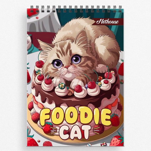 NETHOUSE Foodie Cat Coloring Book For Adults