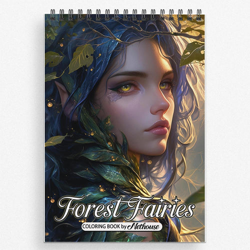 NETHOUSE Forest Fairies Coloring Book for Adults