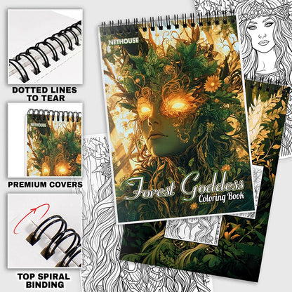 NETHOUSE Forest Goddess Coloring Pages for Adults