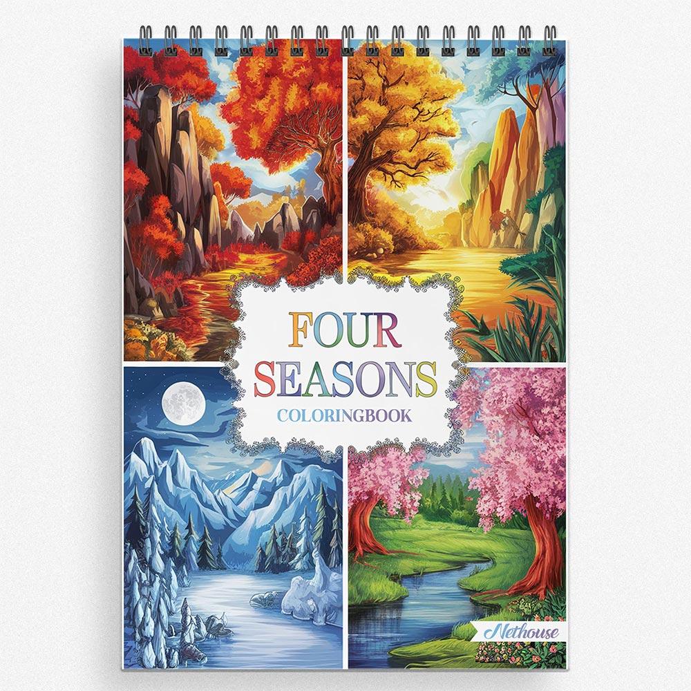 NETHOUSE Four Seasons Coloring Book For Adults
