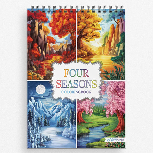 NETHOUSE Four Seasons Coloring Book For Adults