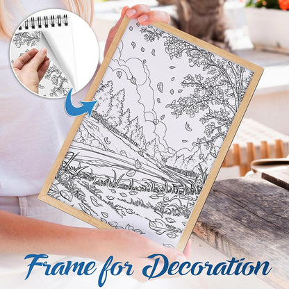 NETHOUSE Four Seasons Spiral Bound Coloring Book For Adults