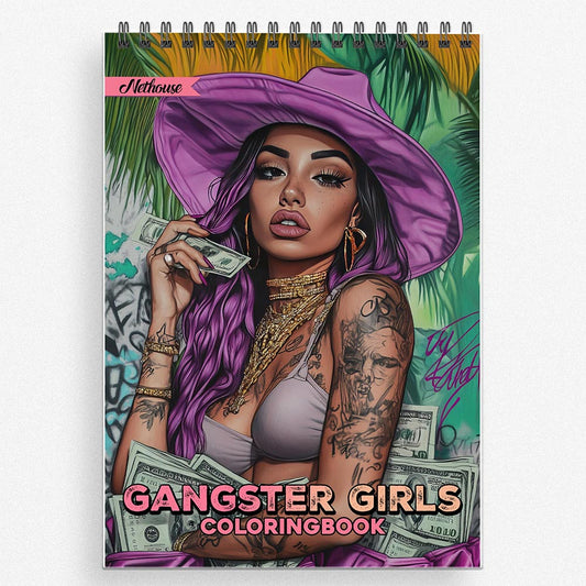 NETHOUSE Gangster Girls Coloring Book For Adults