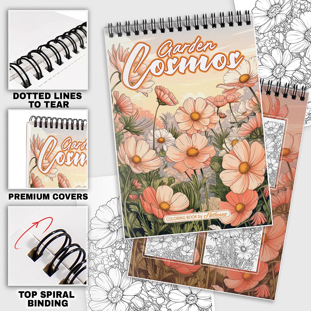 NETHOUSE Garden Cosmos Coloring Pages For Adults
