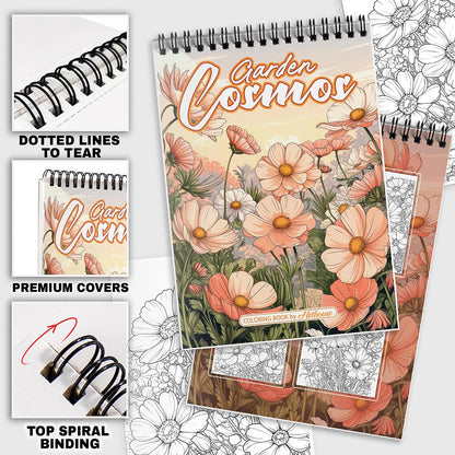 NETHOUSE Garden Cosmos Coloring Pages For Adults