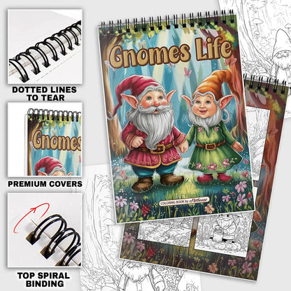 NETHOUSE Gnomes Life Coloring Pages For Adults