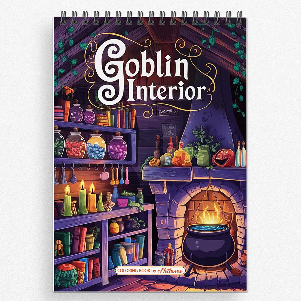 NETHOUSE Goblin Interior Coloring Book For Adults