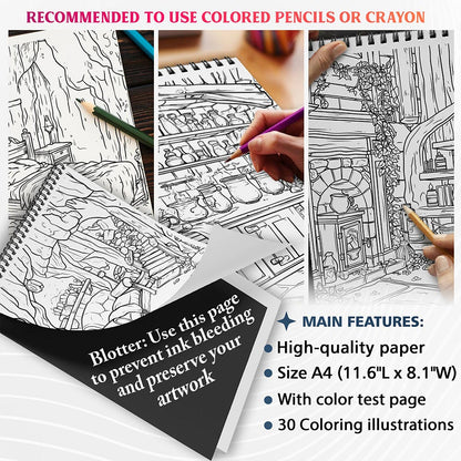 NETHOUSE Goblin Interior Coloring Sheets For Adults