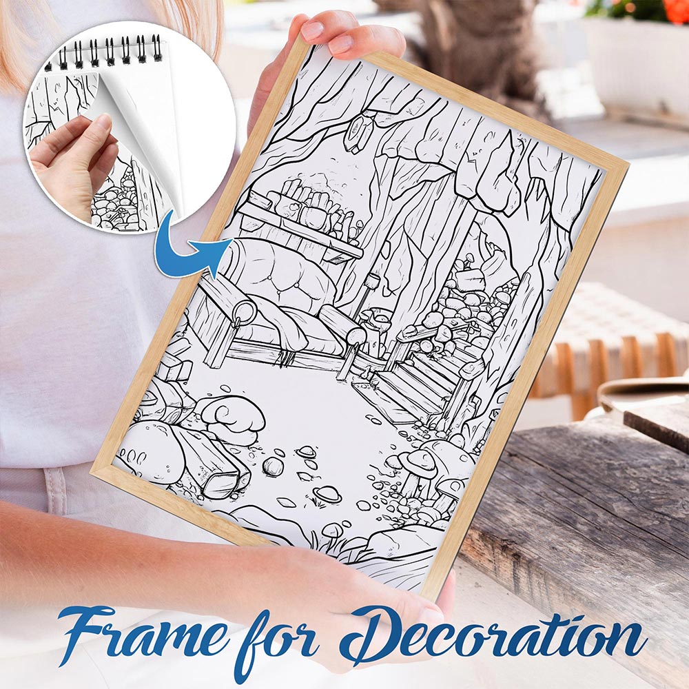 NETHOUSE Goblin Interior Spiral Bound Coloring Book For Adults