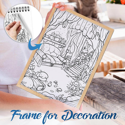 NETHOUSE Goblin Interior Spiral Bound Coloring Book For Adults