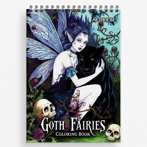 NETHOUSE Goth Fairies Coloring Book for Adults