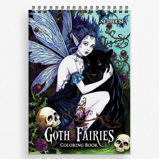 NETHOUSE Goth Fairies Coloring Book for Adults