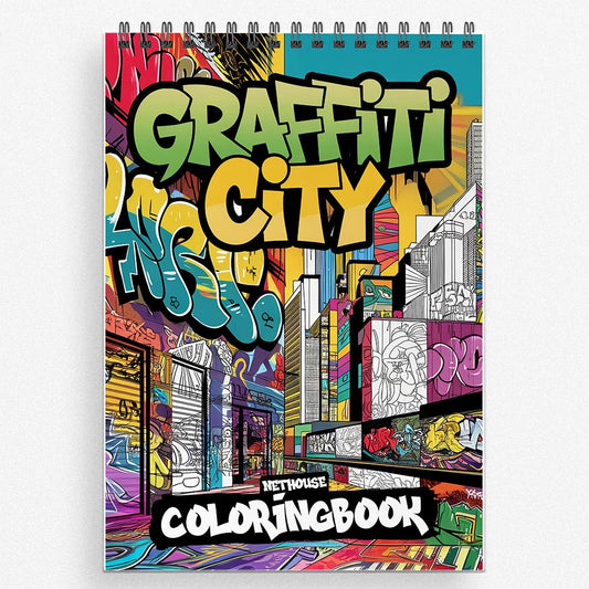 NETHOUSE Graffiti City Coloring Book For Adults