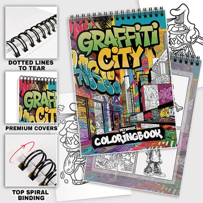 NETHOUSE Graffiti City Coloring Pages For Adults
