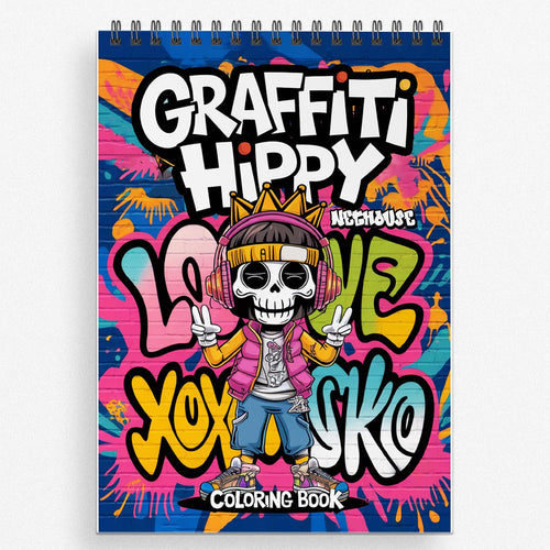 NETHOUSE Graffiti Hippy Coloring Book For Adults