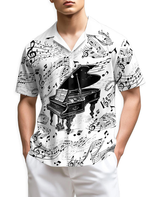NETHOUSE Grand Piano Hawaiian Shirt for Men