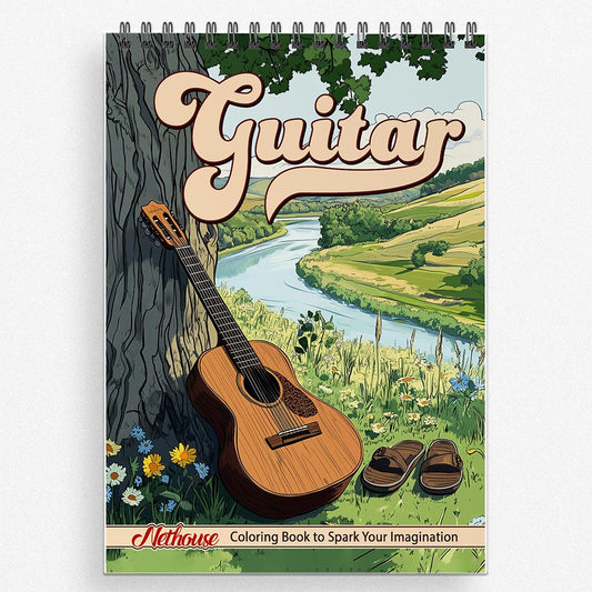 NETHOUSE Guitar Coloring Book For Adults