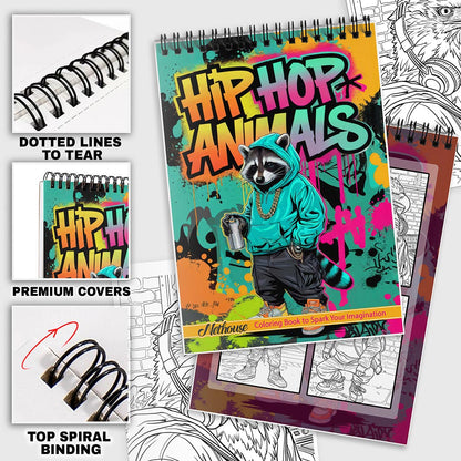 NETHOUSE Hip Hop Animals Coloring Pages For Adults