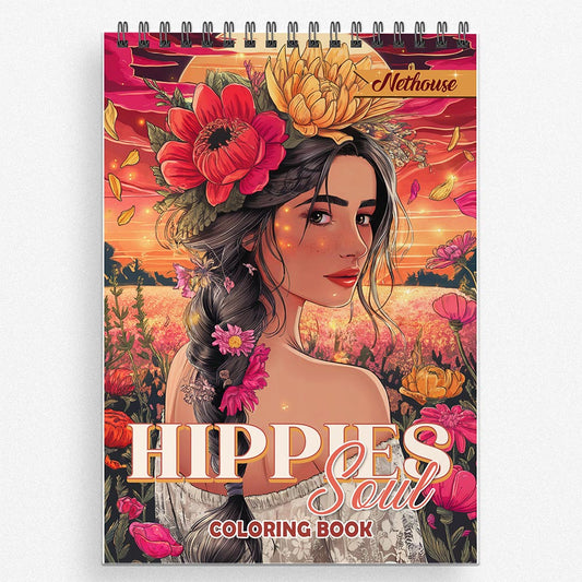 NETHOUSE Hippies Soul Coloring Book For Adults