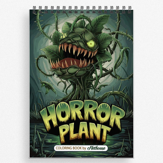 NETHOUSE Horror Plant Coloring Book For Adults
