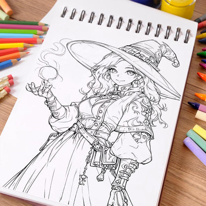 NETHOUSE House Witchcraft Coloring Book Spiral Bound For Adults