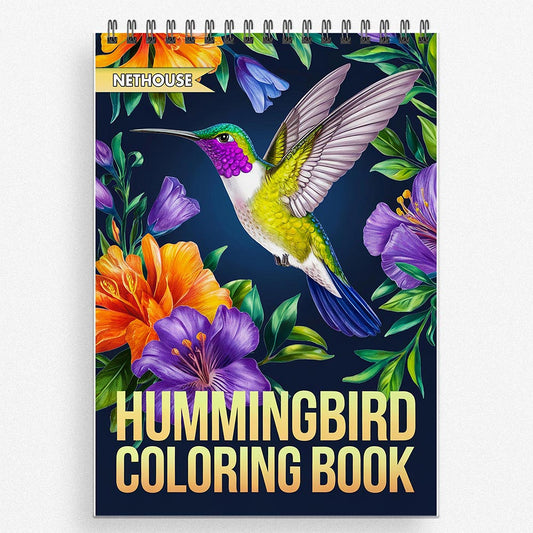 NETHOUSE Hummingbird Coloring Book for Adults