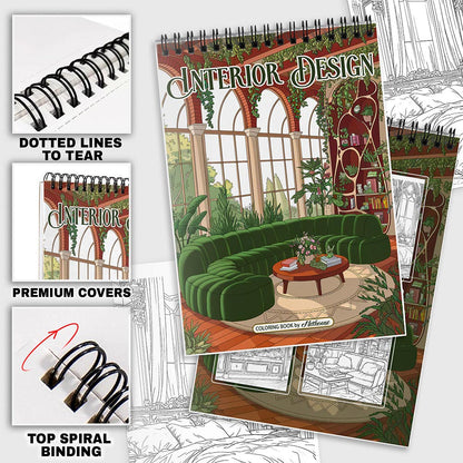 NETHOUSE Interior Design Coloring Pages For Adults