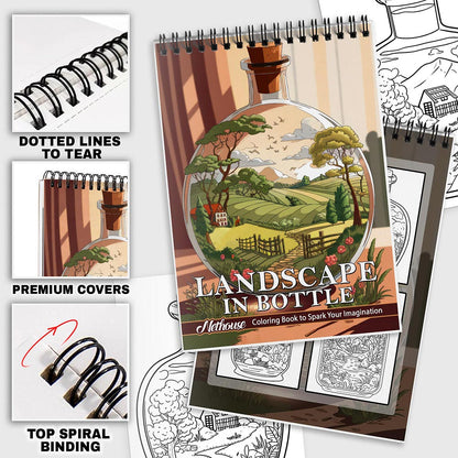 NETHOUSE Landscape In Bottle Coloring Pages For Adults