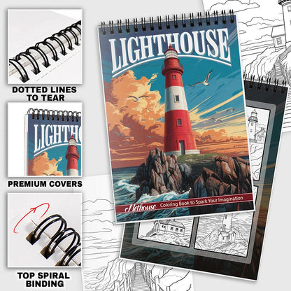NETHOUSE Lighthouse Coloring Pages For Adults