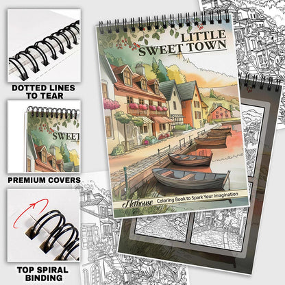 NETHOUSE Little Sweet Town Coloring Pages For Adults