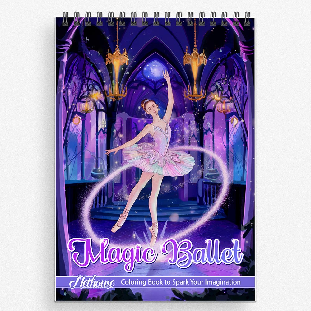 NETHOUSE Magic Ballet Coloring Book For Adults