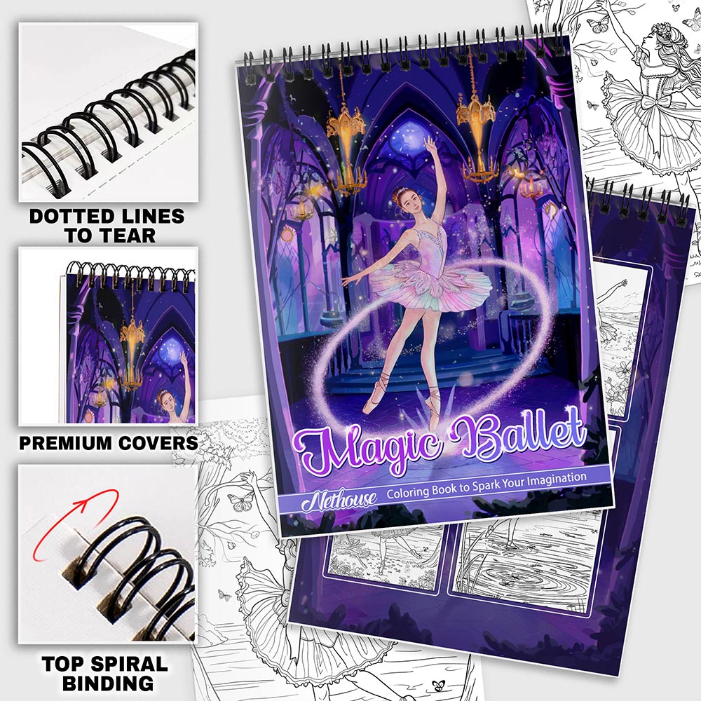 NETHOUSE Magic Ballet Coloring Pages For Adults
