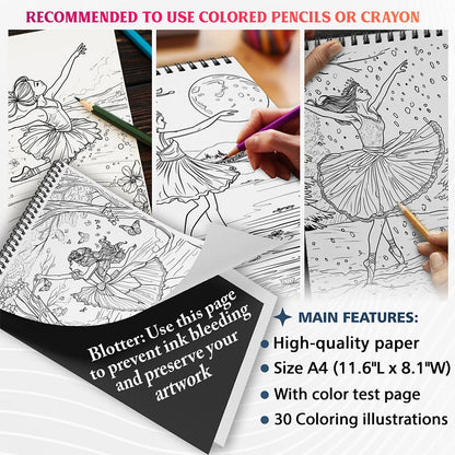 NETHOUSE Magic Ballet Coloring Sheets For Adults