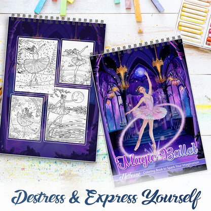 NETHOUSE Magic Ballet Spiral Coloring Book For Adults