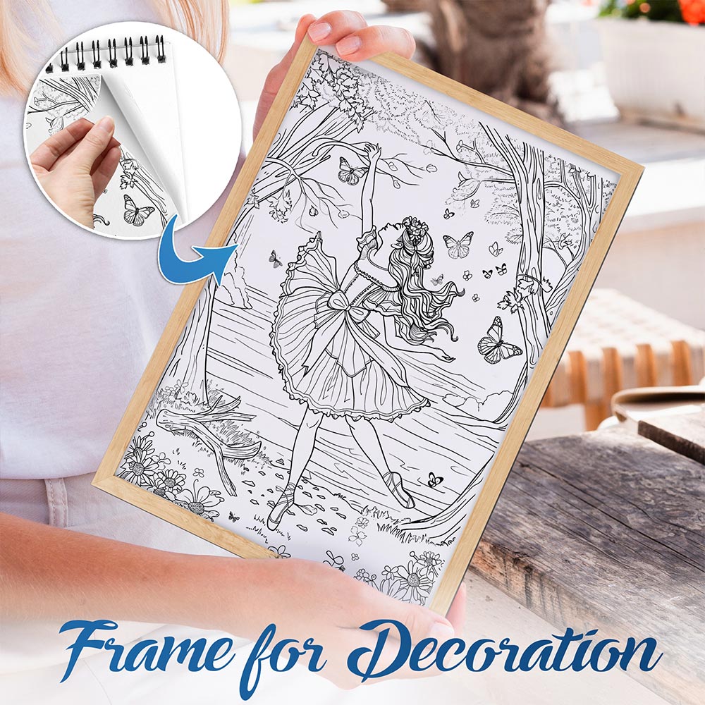 NETHOUSE Magic Ballet Spiral Bound Coloring Book For Adults