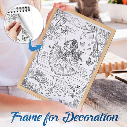 NETHOUSE Magic Ballet Spiral Bound Coloring Book For Adults