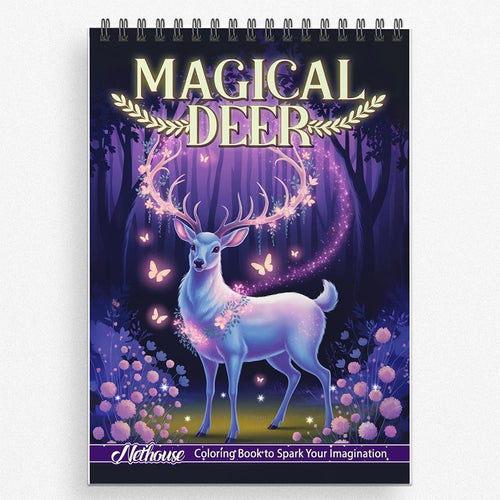 NETHOUSE Magical Deer Coloring Book For Adults