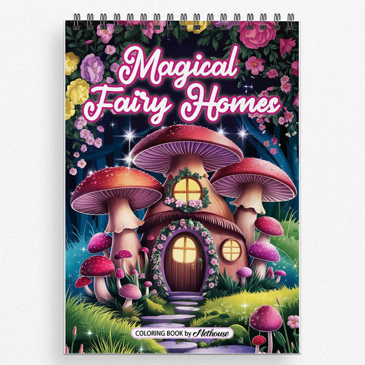 NETHOUSE Magical Fairy Homes Coloring Book for Adults