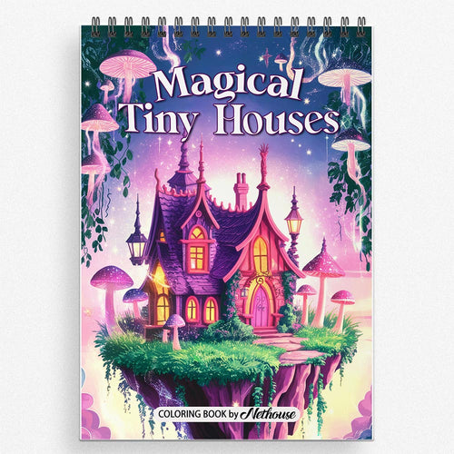 NETHOUSE Magical Tiny Houses Coloring Book for Adults