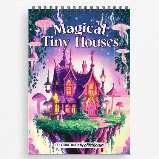 NETHOUSE Magical Tiny Houses Coloring Book for Adults