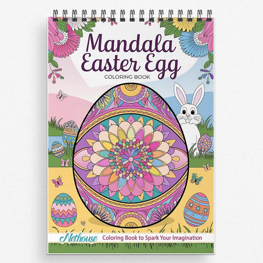 NETHOUSE Mandala Easter Egg Coloring Book For Adults