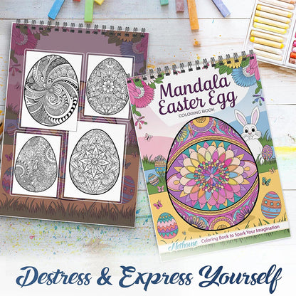 NETHOUSE Mandala Easter Egg Spiral Coloring Book For Adults