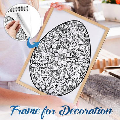 NETHOUSE Mandala Easter Egg Spiral Bound Coloring Book For Adults