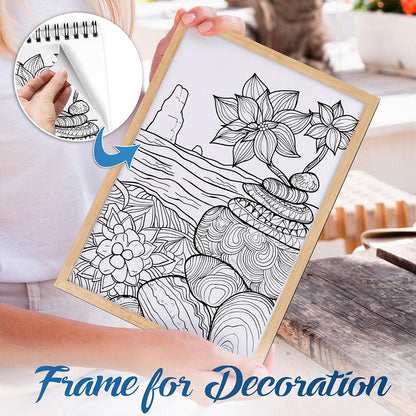 NETHOUSE Mandalas Rocks Spiral Bound Coloring Book For Adults