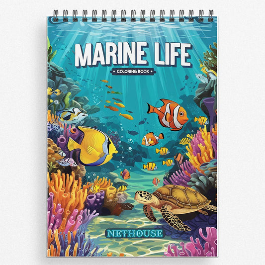 NETHOUSE Marine Life Coloring Book for Adults