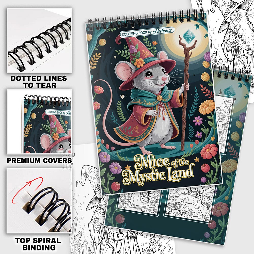 NETHOUSE Mice of The Mystic Land Coloring Pages For Adults