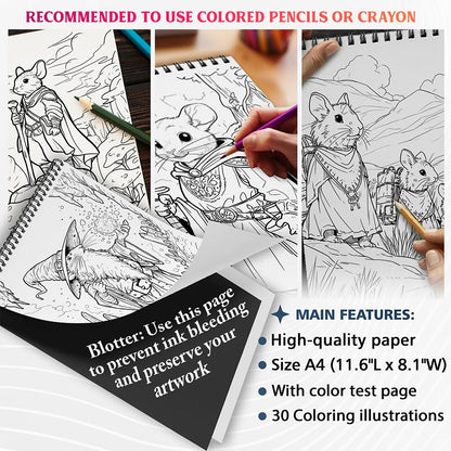 NETHOUSE Mice of The Mystic Land Coloring Sheets For Adults