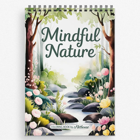 NETHOUSE Mindful Nature Coloring Book for Adults