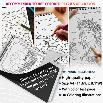 NETHOUSE Minimalist Art Coloring Sheets For Adults