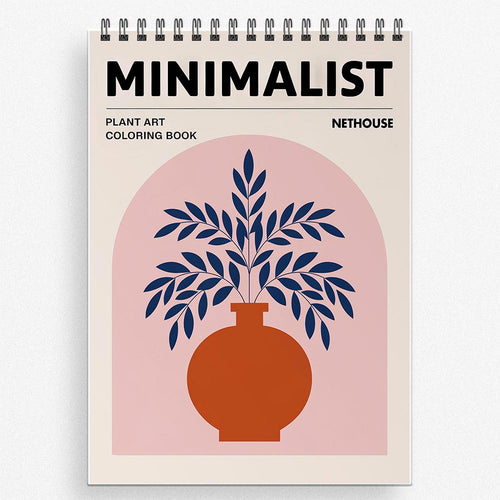 NETHOUSE Minimalist Plant Art Coloring Book for Adults
